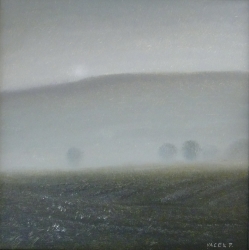 Pavel Vacek - První mlhy, 25x25, olej, 3.900,- Kč